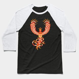 Mythical Phoenix Bird Baseball T-Shirt